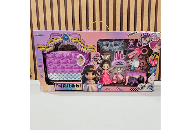 SET DE MUÑECA Y ACCESORIOS MAKE UP MODEL#55AKO