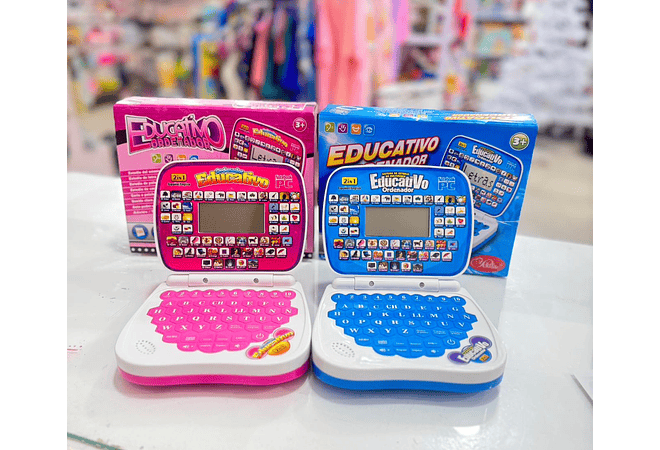 JUGUETE MINI LAPTOP EDUCATIVA ESPAÑOL/INGLÉS MOD# 6681-LCD/6682ES-LCD💻