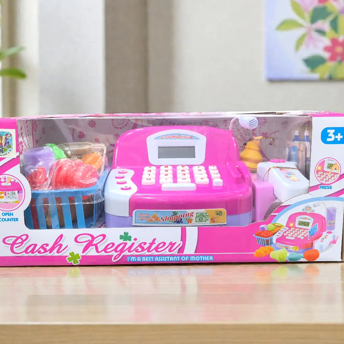 JUGUETE CAJA REGISTRADORA CON CANASTA DE COMPRAS MOD #LS820A19-1/A19 1