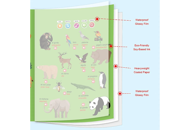 LIBRO DIDÁCTICO DE ESTUDIO Y APRENDIZAJE PARA NIÑOS (CON SONIDO) MOD# XW-002📗