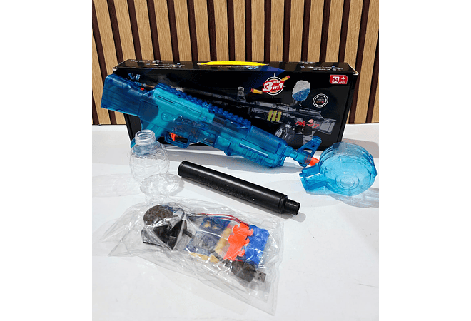 PISTOLA DE HIDROGEL AK-47 3 EN 1, MOD #G585 AL AZAR