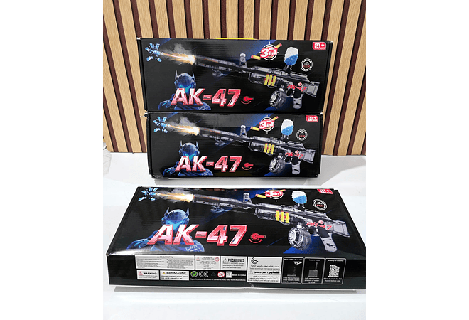 PISTOLA DE HIDROGEL AK-47 3 EN 1, MOD #G585 AL AZAR