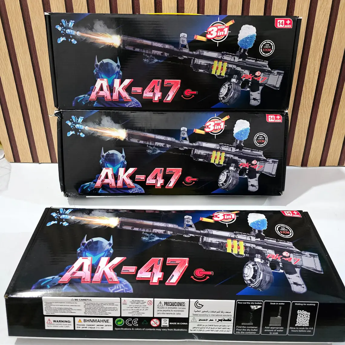 PISTOLA DE HIDROGEL AK-47 3 EN 1, MOD #G585 AL AZAR 5