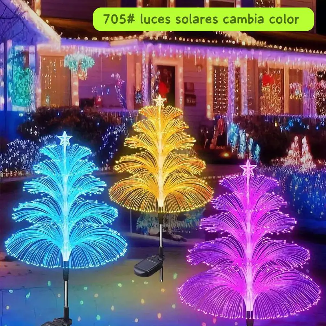 MEDUSA 4 CAPAS DE LUZ SOLAR DECORACIÓN MOD#705 1