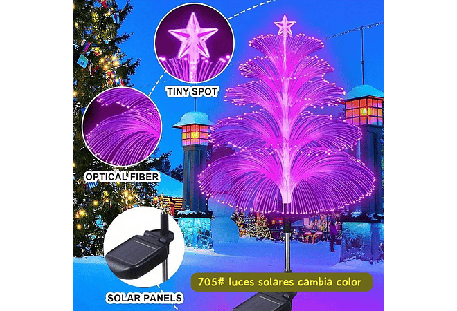 MEDUSA 4 CAPAS DE LUZ SOLAR DECORACIÓN MOD#705