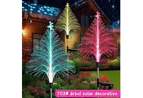 ÁRBOL DE LUZ DECORATIVO SOLAR MULTICOLORES  MOD#703
