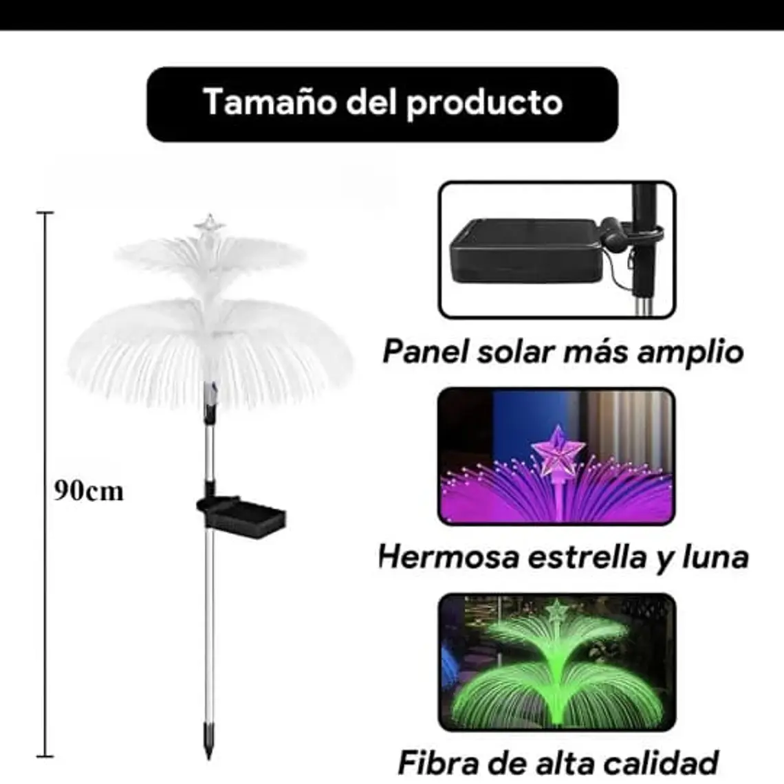 MEDUSA DE LUZ SOLAR DECORACIÓN MOD#701 4