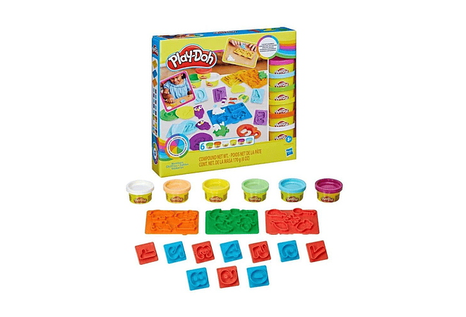 SET DE PLASTILINA PLAY-DOH MODELOS A ELEGIR (LETRAS,/NUMEROS) 