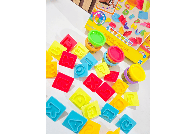 SET DE PLASTILINA PLAY-DOH MODELOS A ELEGIR (LETRAS,/NUMEROS) 