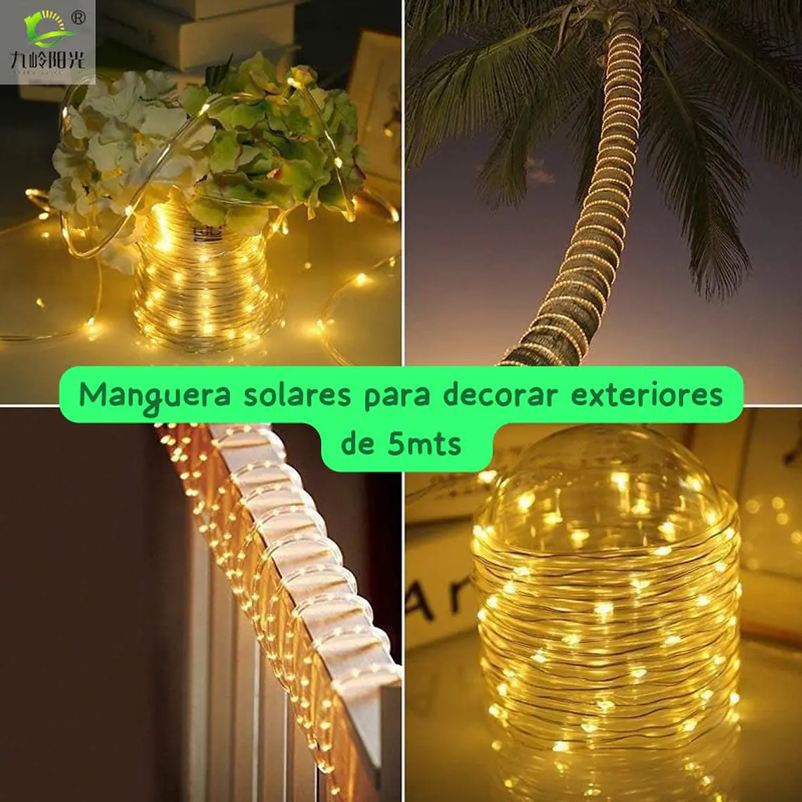 5 MTS MANGUERA SOLAR LUZ CALIDA O DE COLOR MOD# 705 Y 706 3