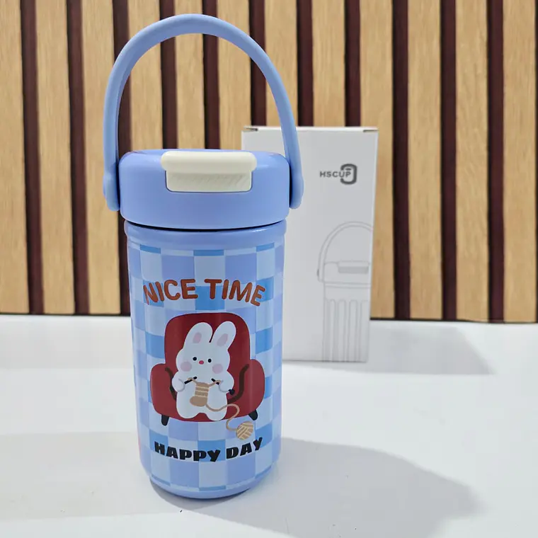 VASO TÉRMICO CON ASA  DISEÑO ANIMALITOS DE 380 ML MOD# H-BW-1457 6