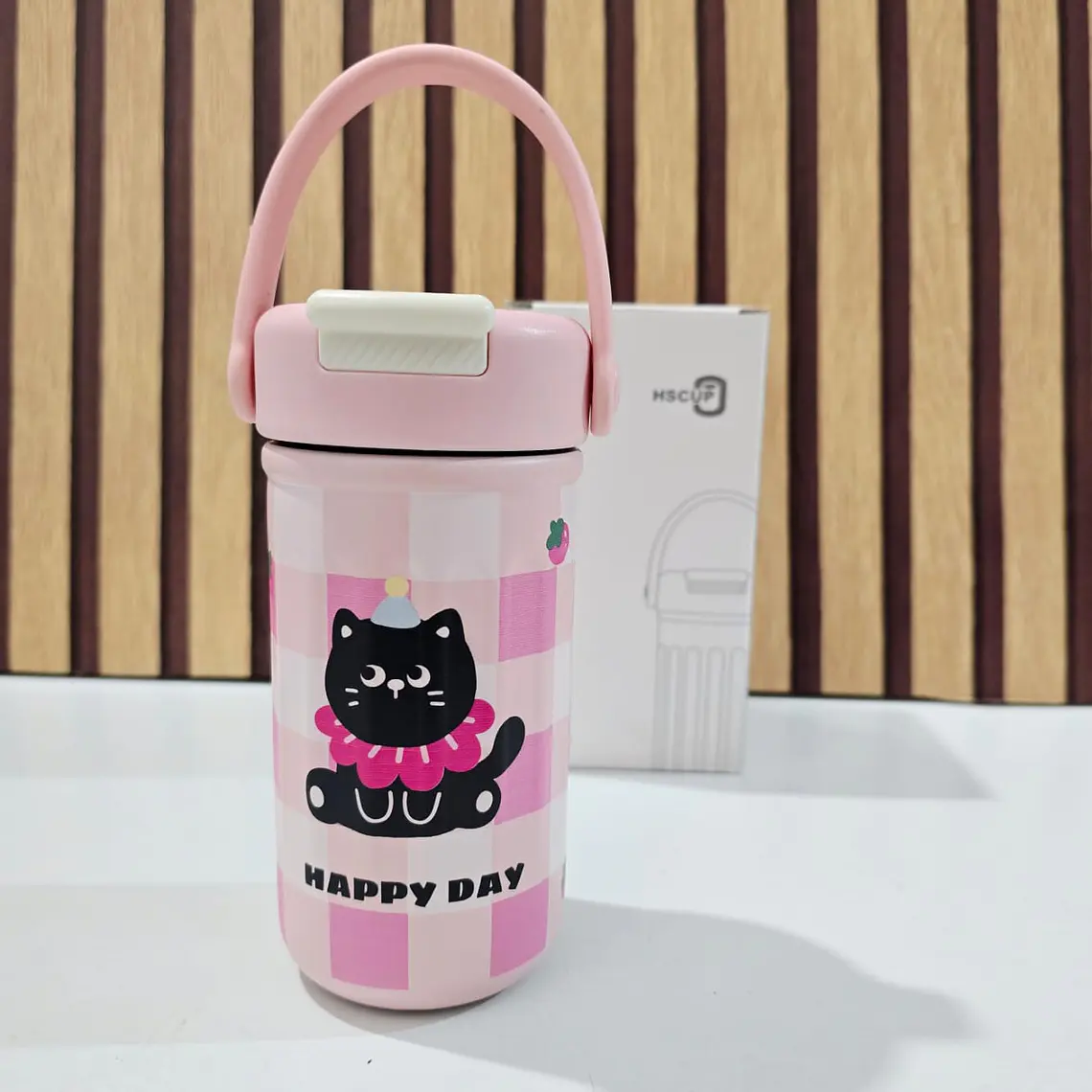 VASO TÉRMICO CON ASA  DISEÑO ANIMALITOS DE 380 ML MOD# H-BW-1457 8