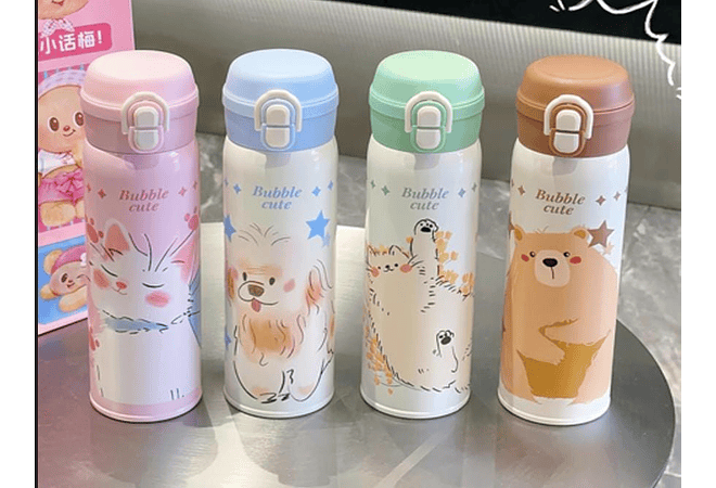 TERMO KAWAII BUBBLE CUTE DE 500 ML MOD# H-BW-1475