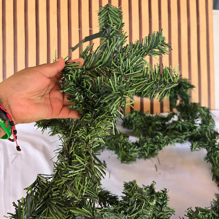 3 MTS GUIA GUIRNALDA VERDE/ ADORNO NAVIDEÑO MOD# ZG-270T- 5