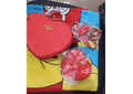 DUO BOLSITA + MONEDERO DISEÑO CORAZÓN  IMITACION COACH MOD# CAO