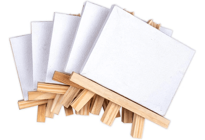 CABALLETE  DE MADERA EN MINIATURA CON LIENZO PARA PINTAR MOD# LC-8