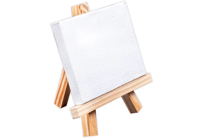CABALLETE  DE MADERA EN MINIATURA CON LIENZO PARA PINTAR MOD# LC-8