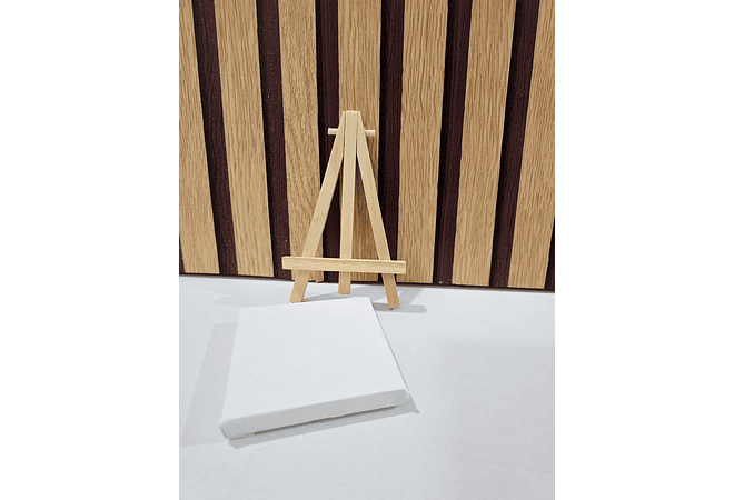 CABALLETE  DE MADERA EN MINIATURA CON LIENZO PARA PINTAR MOD# LC-8