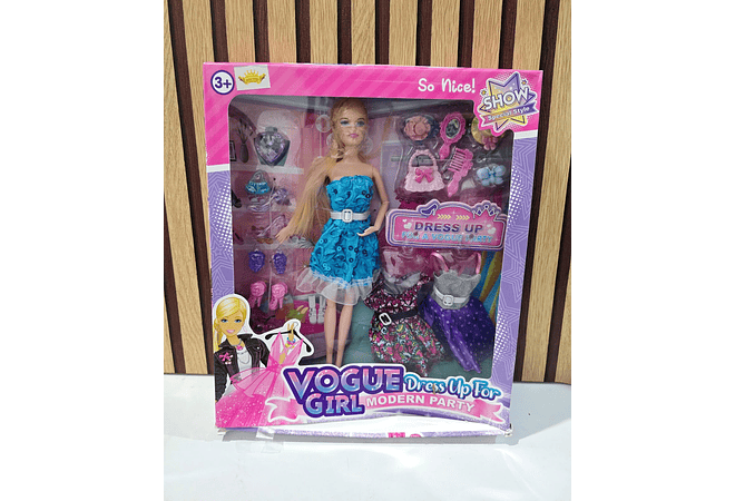 BARBIE VOGUE GIRL CON ACCESORIOS (AL AZAR) MOD# DSJ366