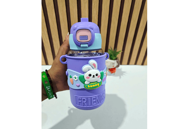 BOTE PARA AGUA DISEÑO ANIMALITOS DE 600 ML (BOLSITA) MOD# 2943