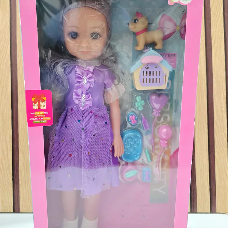 MUÑECA GRANDE LOVELY DOLL CON ACCESORIOS Y SONIDO (AL AZAR) MOD# 5
