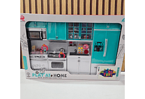 COCINA INTEGRAL PARA NIÑAS MOD# GTS572 (blanco verde)