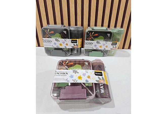 SET TUPPER CON VASO LUNCH IMANGA BOX MOD# KX-6127