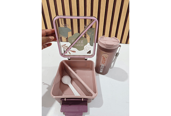 SET TUPPER CON VASO LUNCH IMANGA BOX MOD# KX-6127