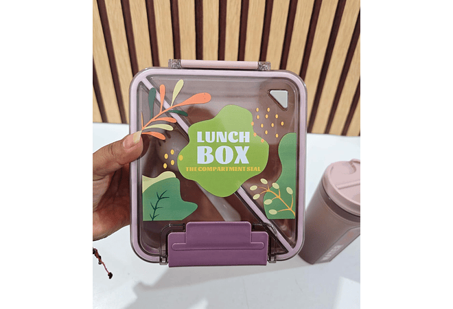 SET TUPPER CON VASO LUNCH IMANGA BOX MOD# KX-6127