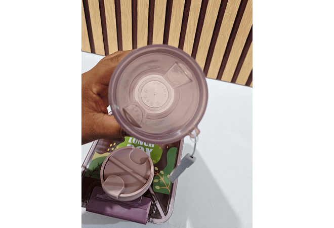 SET TUPPER CON VASO LUNCH IMANGA BOX MOD# KX-6127