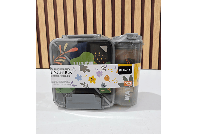SET TUPPER CON VASO LUNCH IMANGA BOX MOD# KX-6127