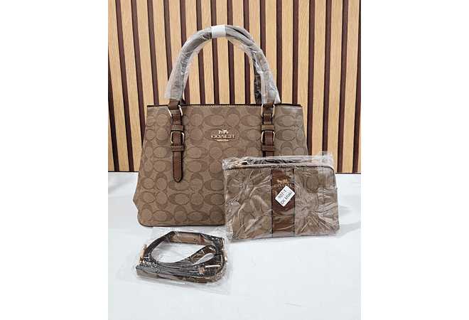 COMBO BOLSO + MONEDERO IMITACIÓN COACH MOD# 907-1