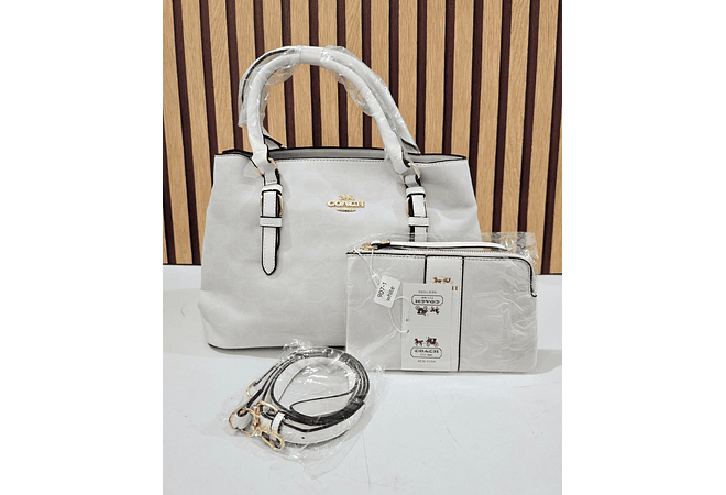 COMBO BOLSO + MONEDERO IMITACIÓN COACH MOD# 907-1