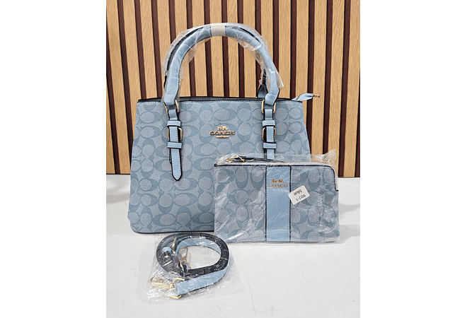 COMBO BOLSO + MONEDERO IMITACIÓN COACH MOD# 907-1