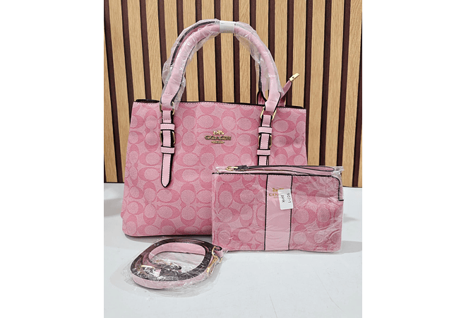 COMBO BOLSO + MONEDERO IMITACIÓN COACH MOD# 907-1