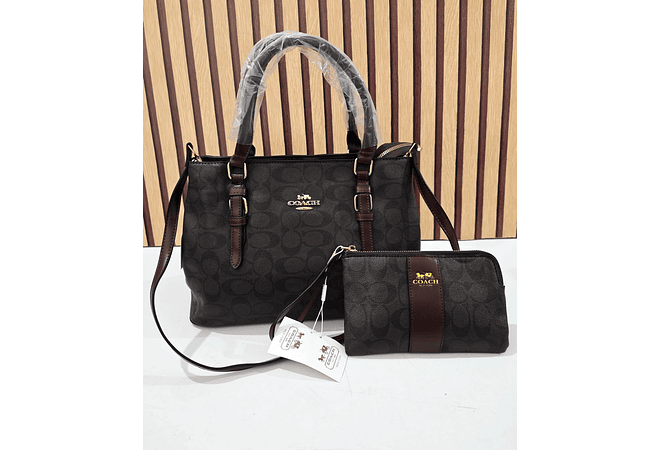 COMBO BOLSO + MONEDERO IMITACIÓN COACH MOD# 907-1
