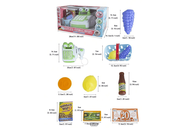 JUGUETE CAJA REGISTRADORA ANIMALITOS MOD#  KX244100