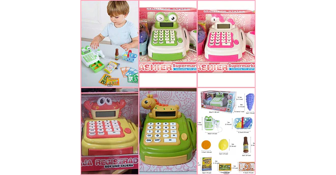 JUGUETE CAJA REGISTRADORA ANIMALITOS MOD#  KX244100