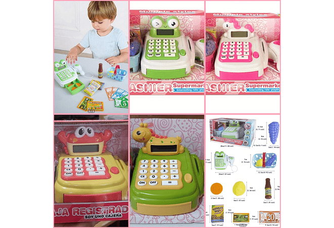 JUGUETE CAJA REGISTRADORA ANIMALITOS MOD#  KX244100