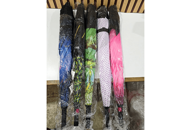 🌂☔SOMBRILLA REVERSIBLE NEGRA/FLORES MOD#2917☔☀️