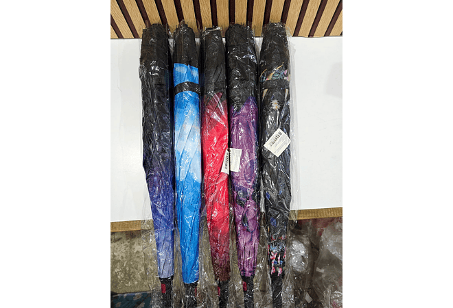 🌂☔SOMBRILLA REVERSIBLE NEGRA/FLORES MOD#2917☔☀️