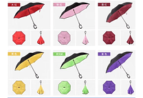 🌂 ☂️☔️ SOMBRILLA/PARAGUAS REVERSIBLE  COLORES LISOS (AL AZAR) MOD# 2916  ☂️☔️