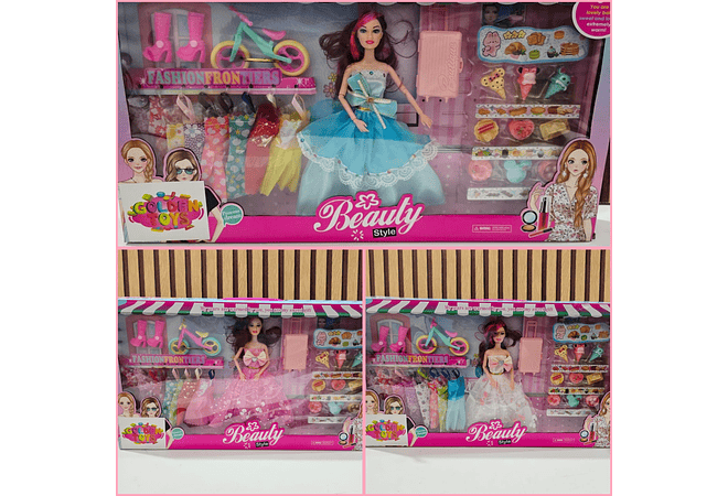 BARBIE CON BICI Y ACCESORIOS (AL AZAR) MOD# GTS636 