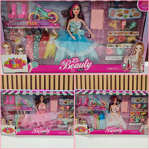 BARBIE CON BICI Y ACCESORIOS (AL AZAR) MOD# GTS636 