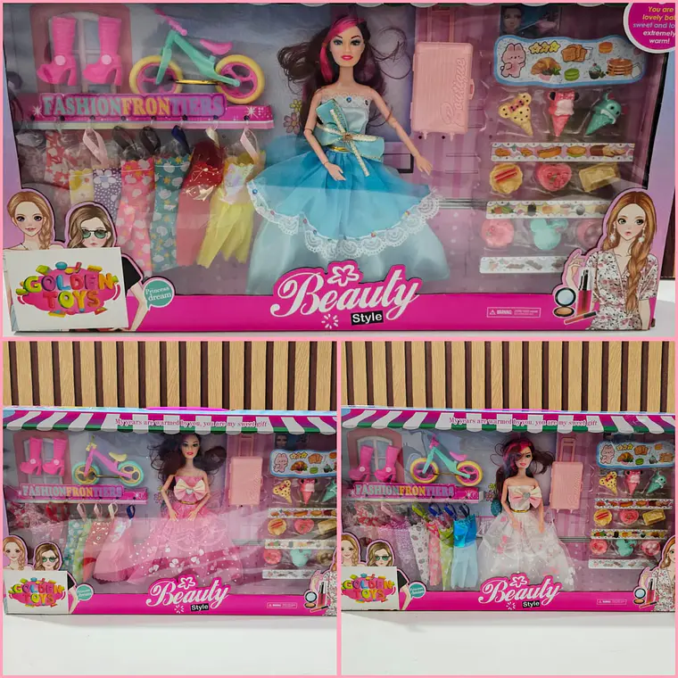 BARBIE CON BICI Y ACCESORIOS (AL AZAR) MOD# GTS636  1