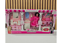 BARBIE FASHION CON TOCADOR Y ACCESORIOS MOD# GTS466