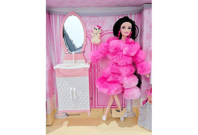BARBIE FASHION CON TOCADOR Y ACCESORIOS MOD# GTS466