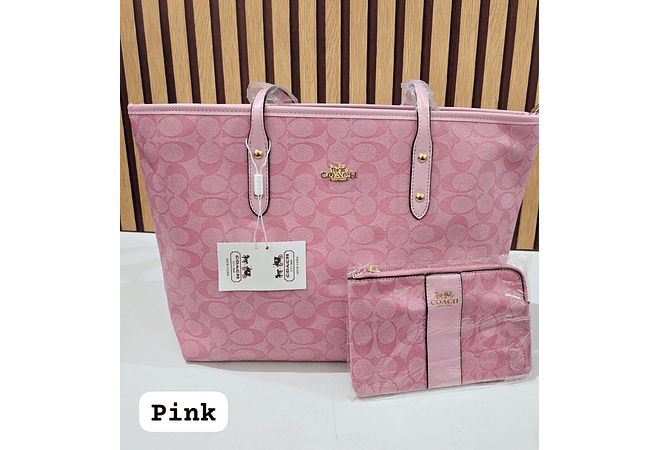 COMBO BOLSO + MONEDERO IMITACIÓN COACH MOD# 3948