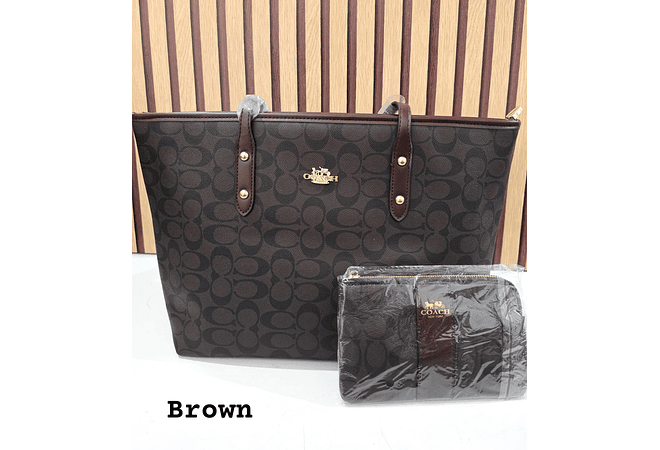 COMBO BOLSO + MONEDERO IMITACIÓN COACH MOD# 3948