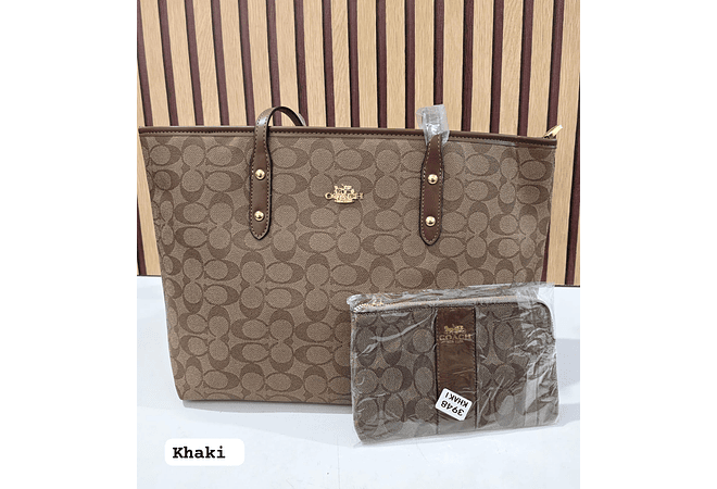 COMBO BOLSO + MONEDERO IMITACIÓN COACH MOD# 3948